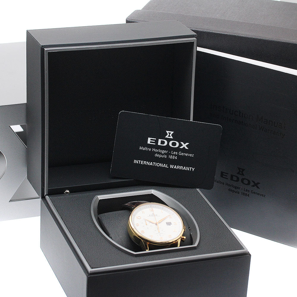 EDOX Les Vauberts 91001-37R-ABR Chronograph Silver Dial Automatic Men's Watch_944965