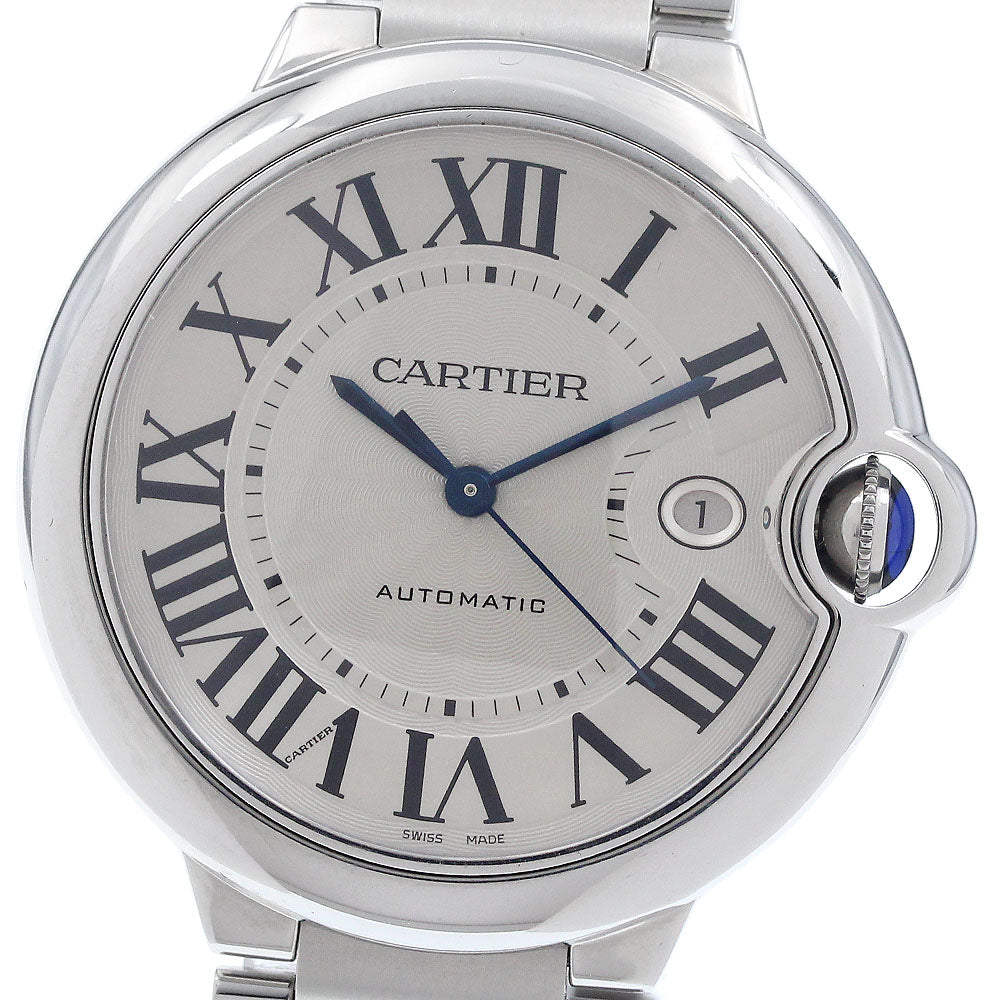 CARTIER Baron Blue LM W69012Z4 Date Silver Dial Automatic Men's Watch_944999