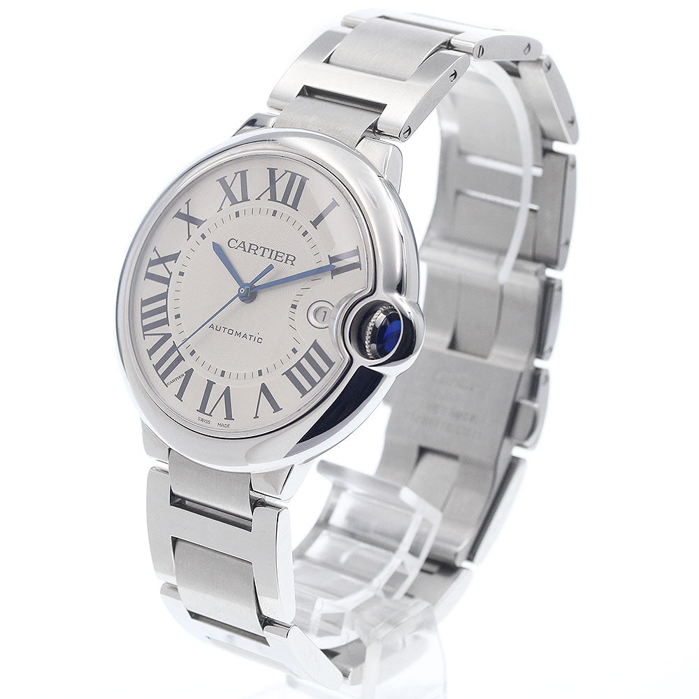 CARTIER Baron Blue LM W69012Z4 Date Silver Dial Automatic Men's Watch_944999