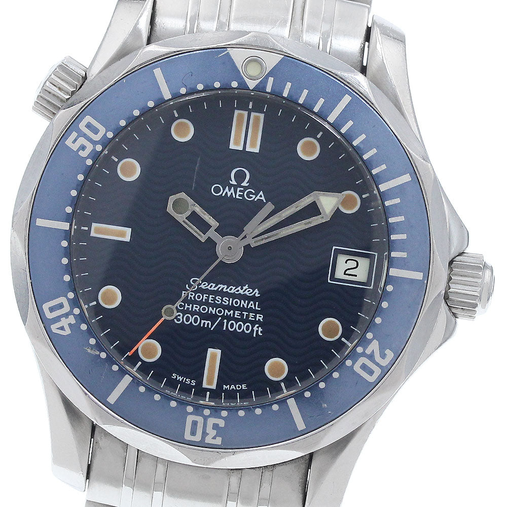 OMEGA Seamaster300 2551.80 Date Navy Dial Automatic Boy's Watch_945031