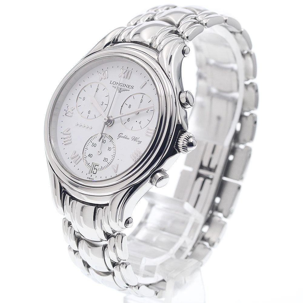 LONGINES Golden wing L3.610.4 Chronograph Date white Dial Quartz Men's_945034