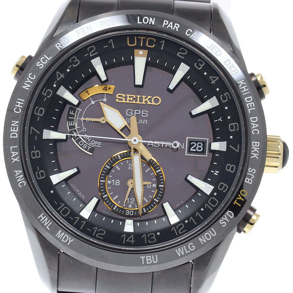 SEIKO Astron Special Limited Edition of Kintaro Hattori SBXA100/7X52-0AH0 Limited to 5000 black Dial Solar Powered Radio Men's Watch_945063