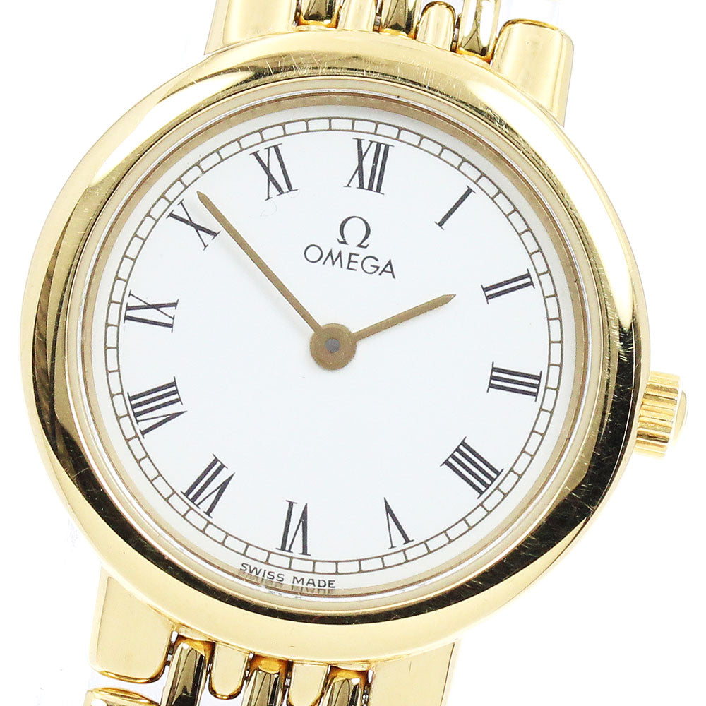 OMEGA De Ville white Dial Quartz Ladies Watch_945069