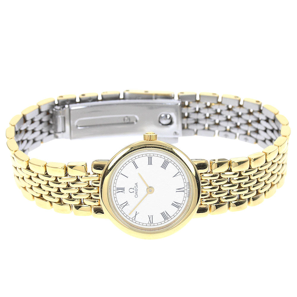 OMEGA De Ville white Dial Quartz Ladies Watch_945069