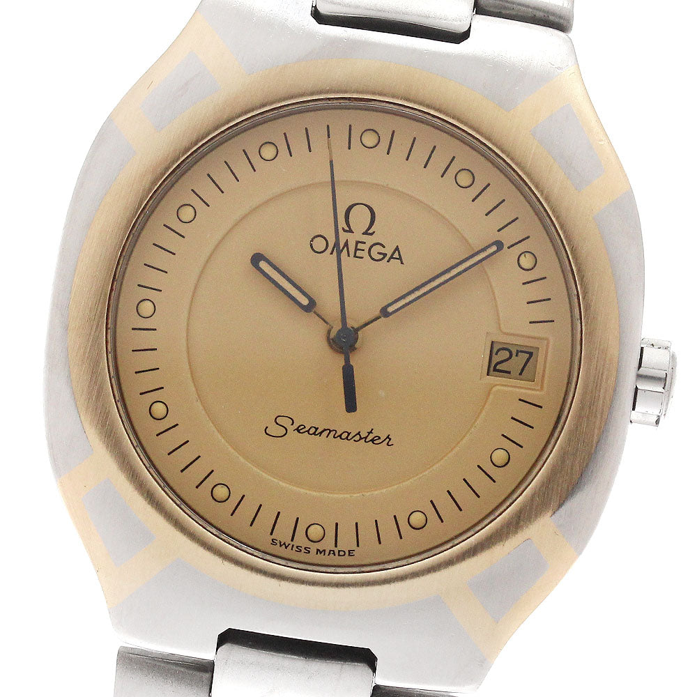 OMEGA Seamaster Polaris Date gold Dial Quartz Men's Watch_945087