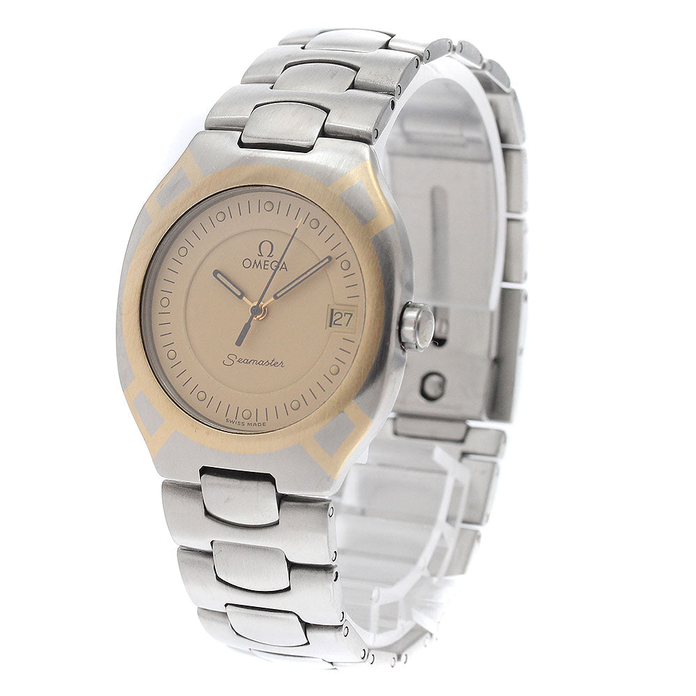 OMEGA Seamaster Polaris Date gold Dial Quartz Men's Watch_945087
