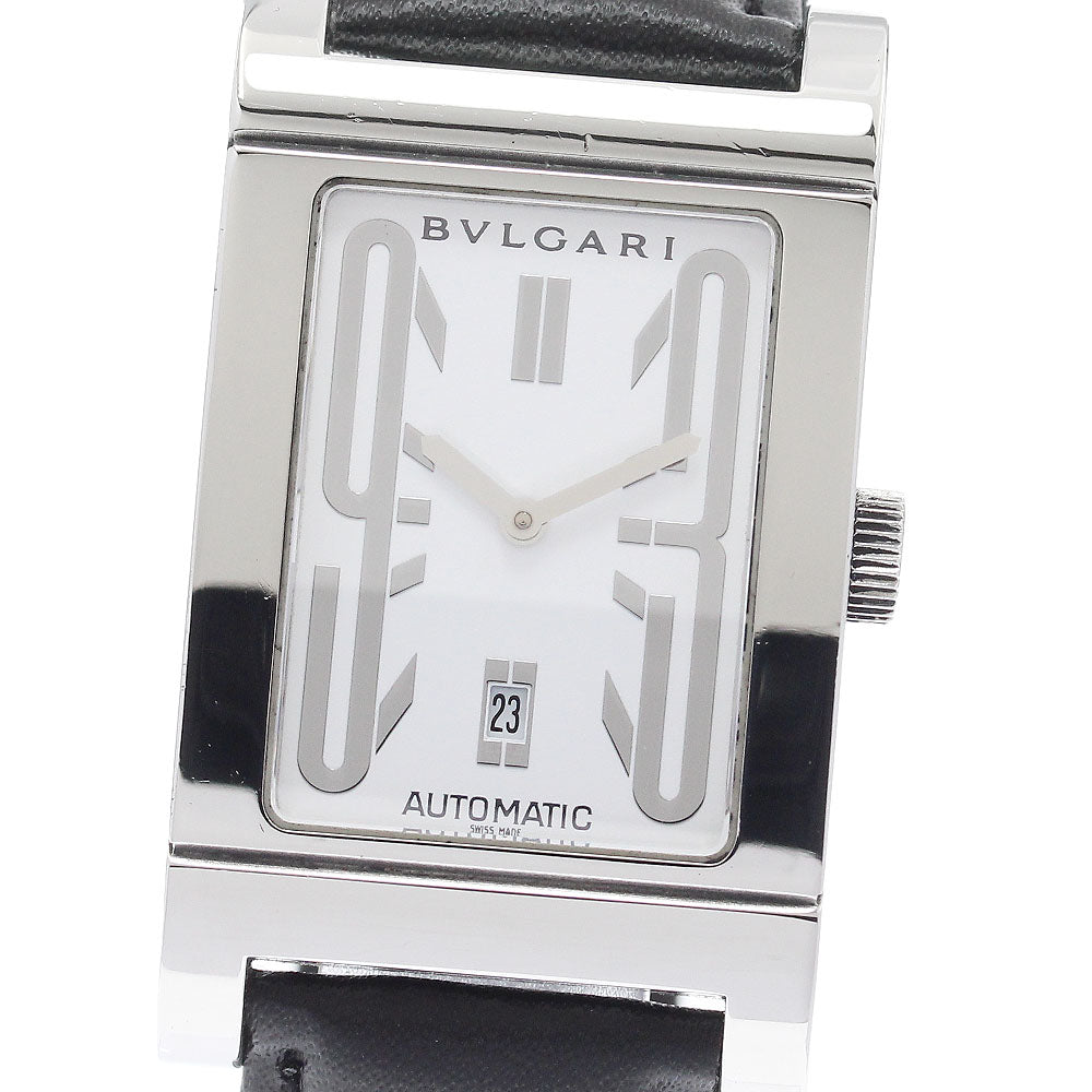 BVLGARI Rettangolo RT45S Date white Dial Automatic Men's Watch_945089