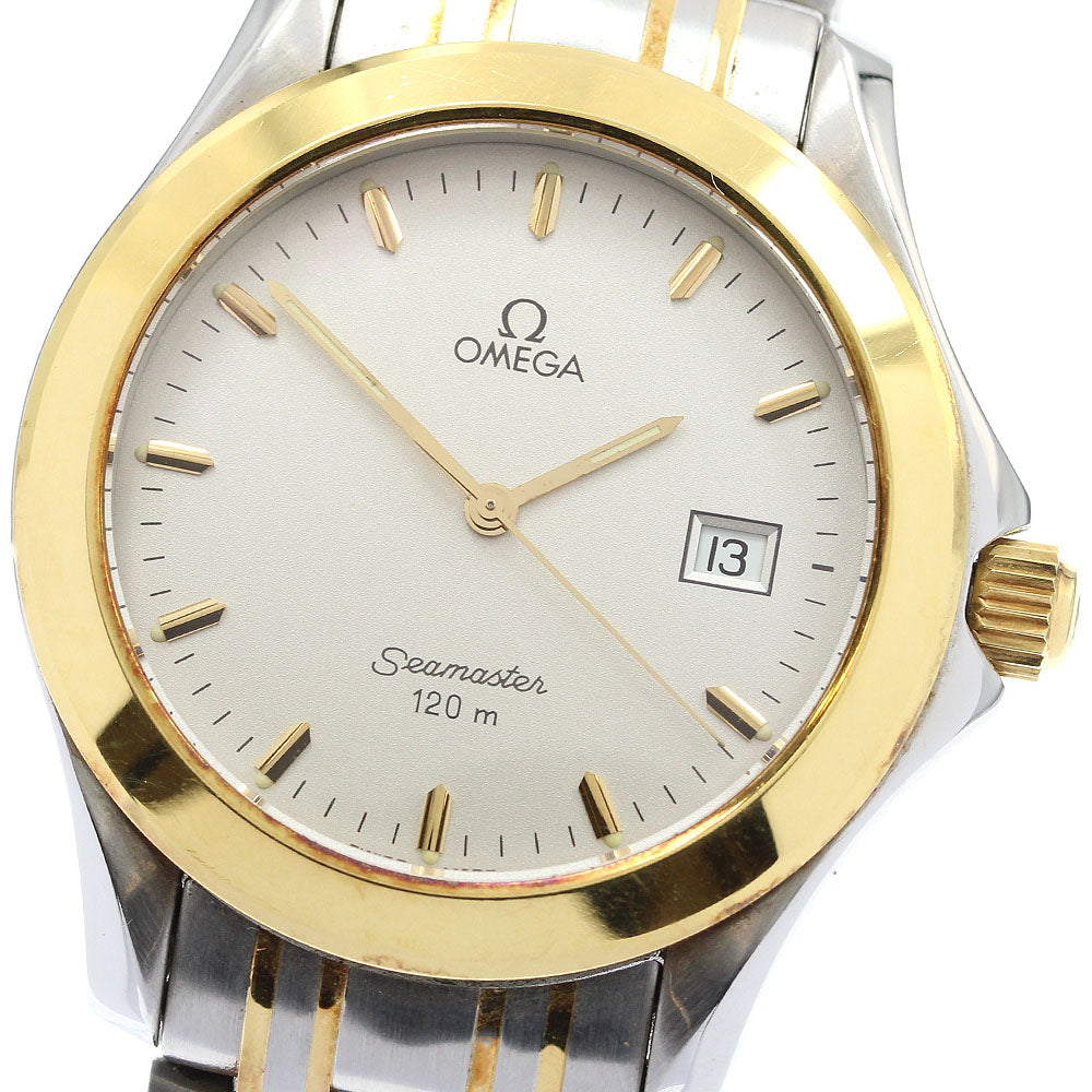 OMEGA Seamaster120 2311.31 YG bezel Silver Dial Quartz Men's Watch_945091