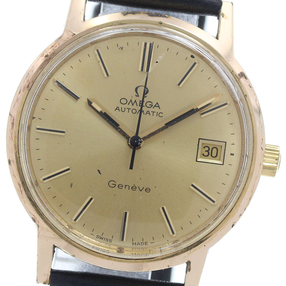 OMEGA Geneve 166.0163 Date Cal.1012 Gold Dial Automatic Men's Watch_945098