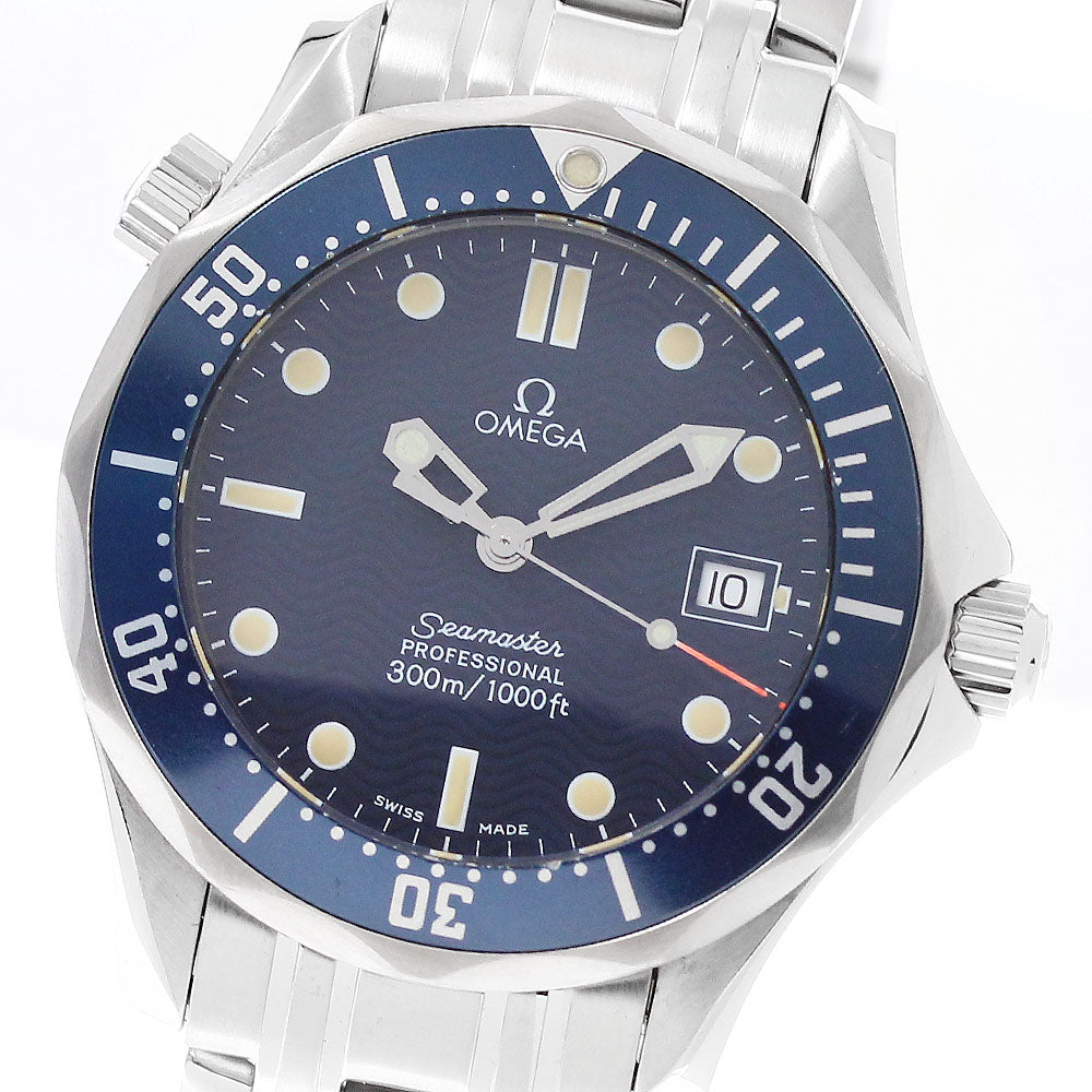 OMEGA Seamaster300 2561.80 Date Navy Dial Quartz Boy's Watch_945143