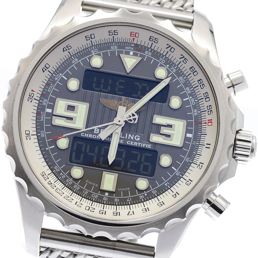 BREITLING Chrono space A78365 Multifunctional gray Dial Quartz Men's_945159