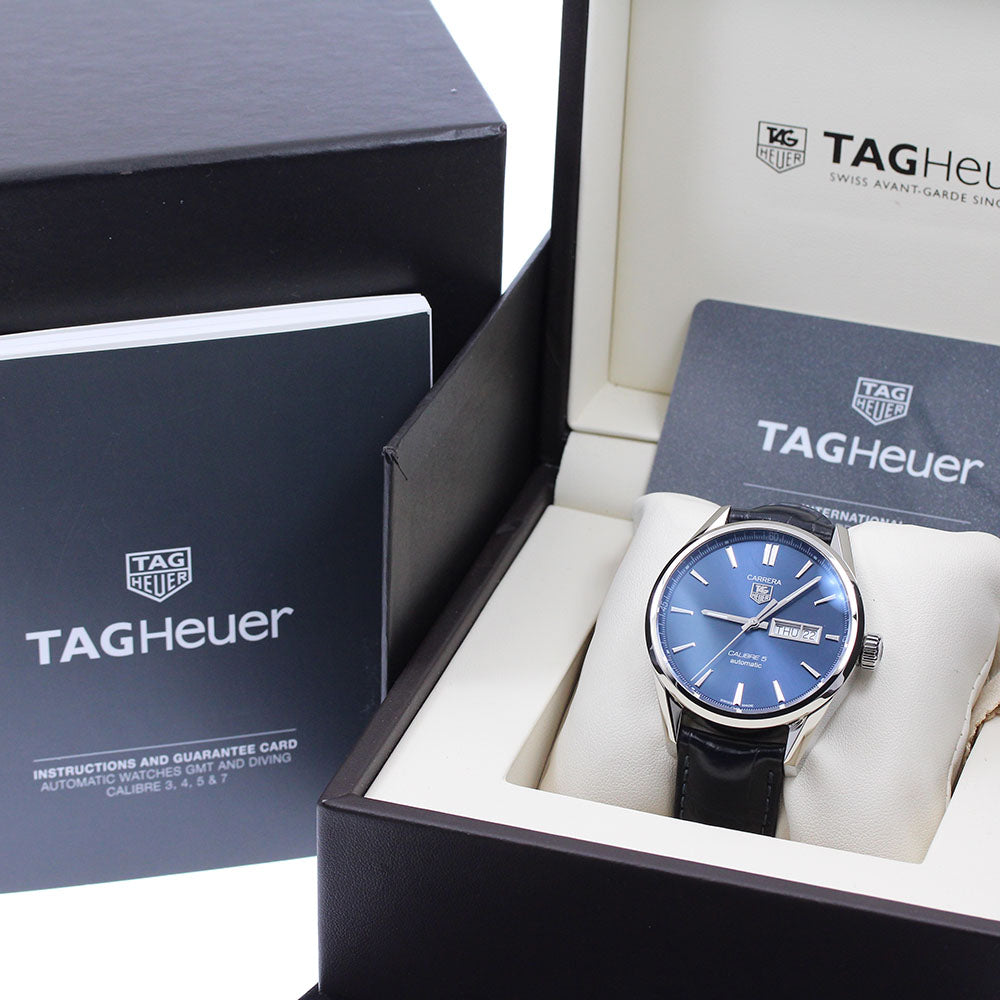 TAG HEUER Carrera Caliber 5 WAR201E.FC6292 Day date Navy Dial Automatic Men's Watch_945197