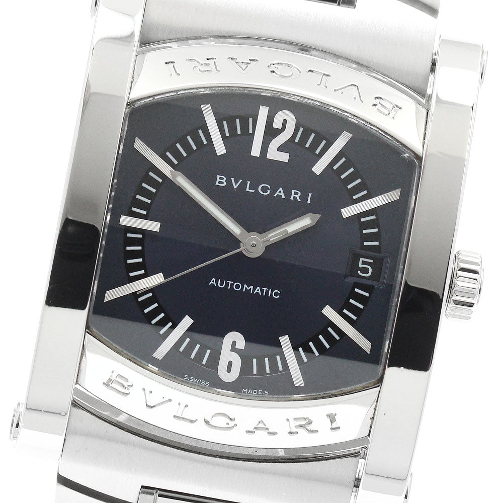 BVLGARI Assioma AA44S Date Blue gray Dial Automatic Men's Watch_945225