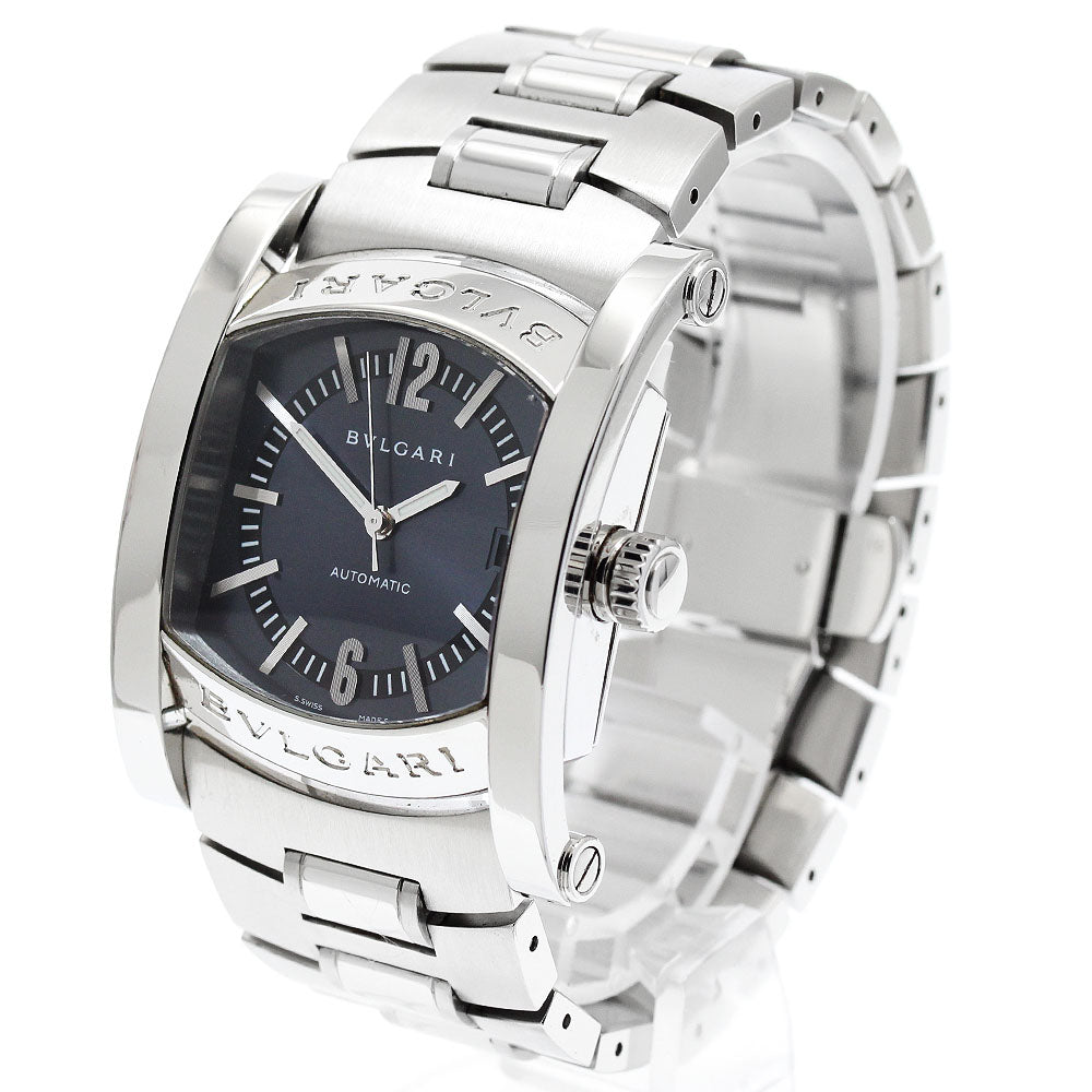 BVLGARI Assioma AA44S Date Blue gray Dial Automatic Men's Watch_945225