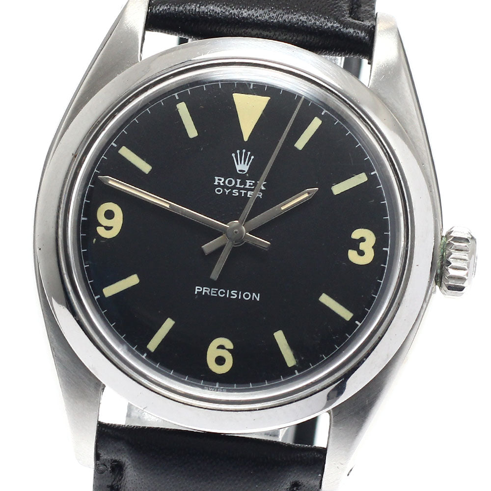 ROLEX Oyster Precision 6426 Caliber 1210 Redial Dial black Dial Hand Winding Men's Watch_945226