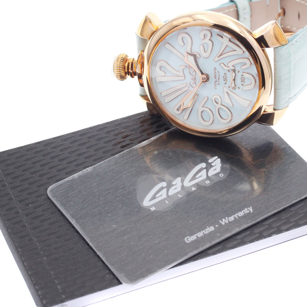 GaGa MILANO Manuale48 5011.03S Small seconds Light blue Dial Hand Winding Men's Watch_945230