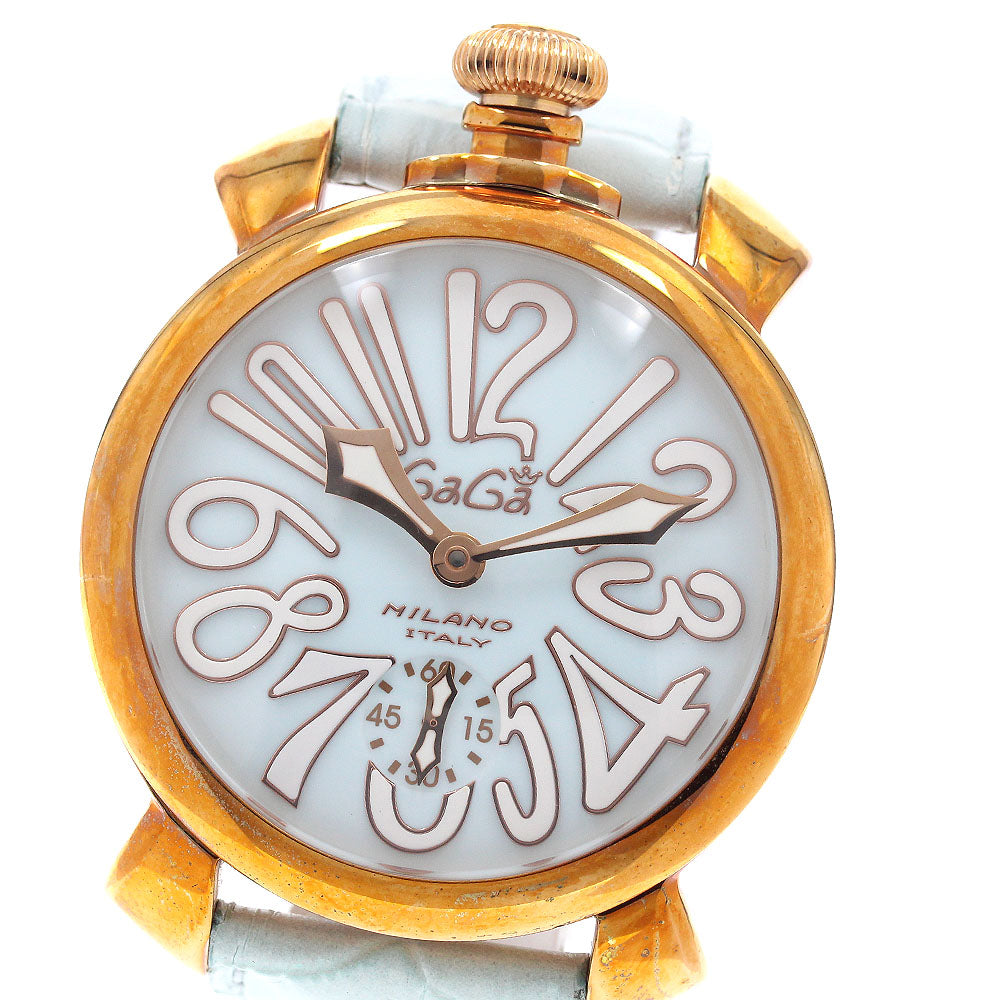 GaGa MILANO Manuale48 5011.03S Small seconds blue Dial Hand Winding Men's Watch_945232