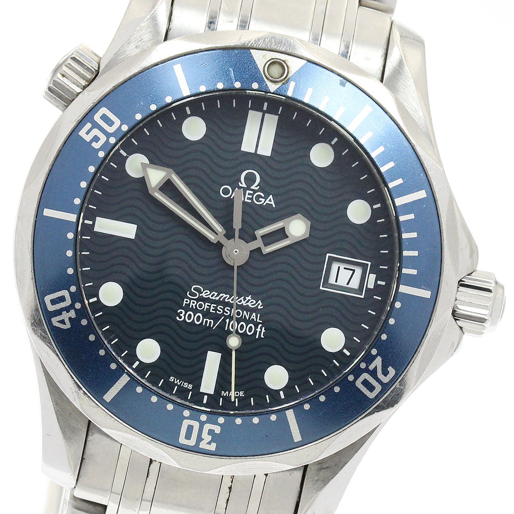 OMEGA Seamaster300 2561.80 Date Navy Dial Quartz Boy's Watch_945254