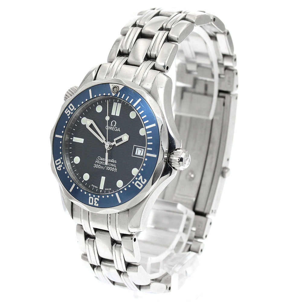 OMEGA Seamaster300 2561.80 Date Navy Dial Quartz Boy's Watch_945254