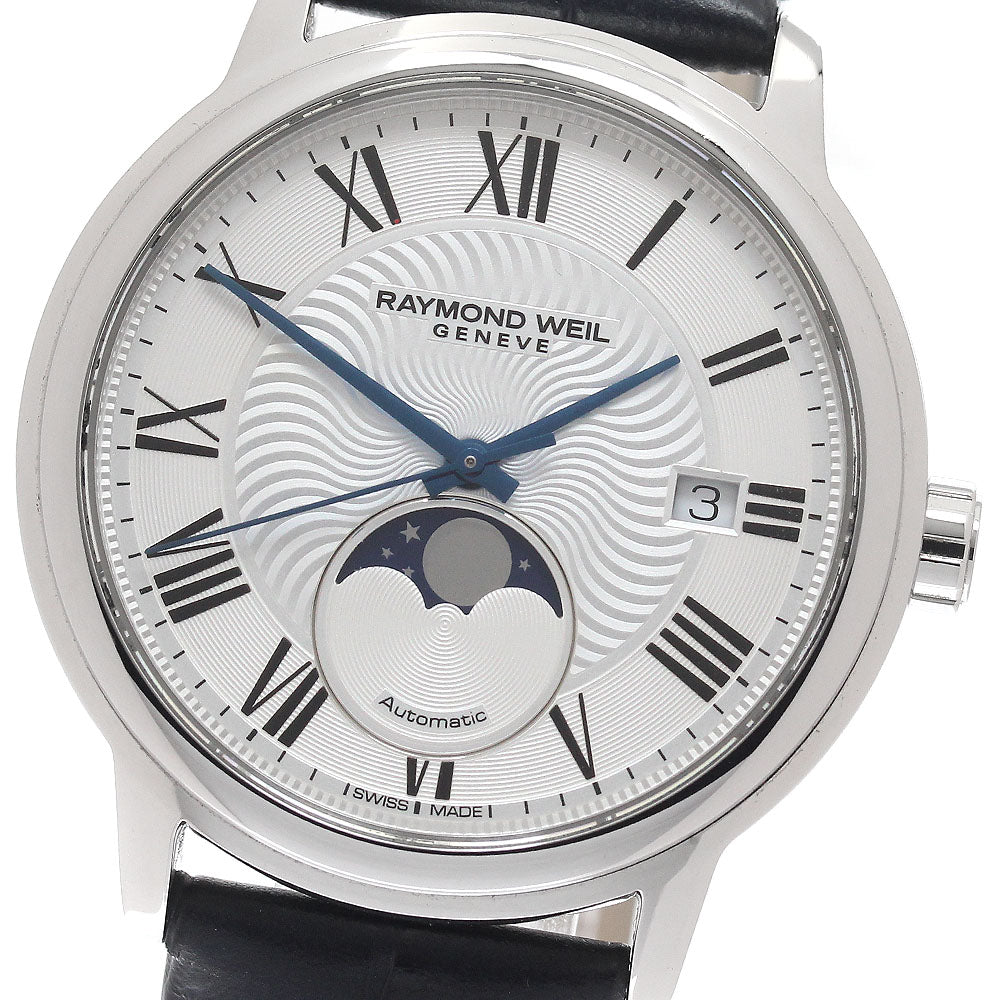 RAYMOND WEIL Maestro 2239-STC-00659 Moon phase Silver Dial Automatic Men's Watch_945273
