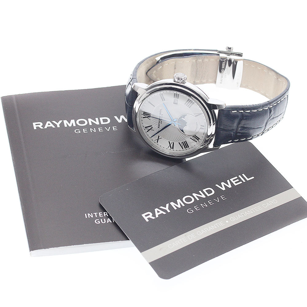 RAYMOND WEIL Maestro 2239-STC-00659 Moon phase Silver Dial Automatic Men's Watch_945273