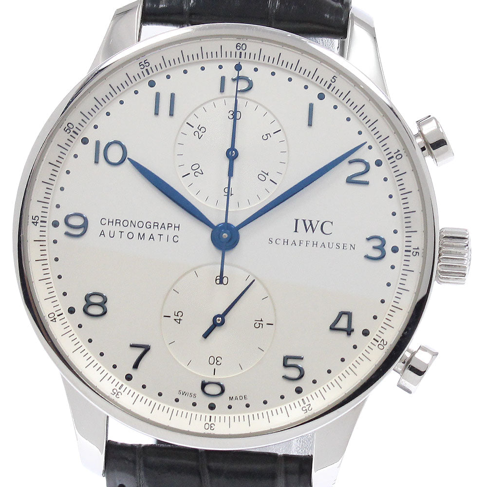 IWC SCHAFFHAUSEN Portugese IW371446 Chronograph Small Seconds Silver Dial Automatic Men's Watch_945297