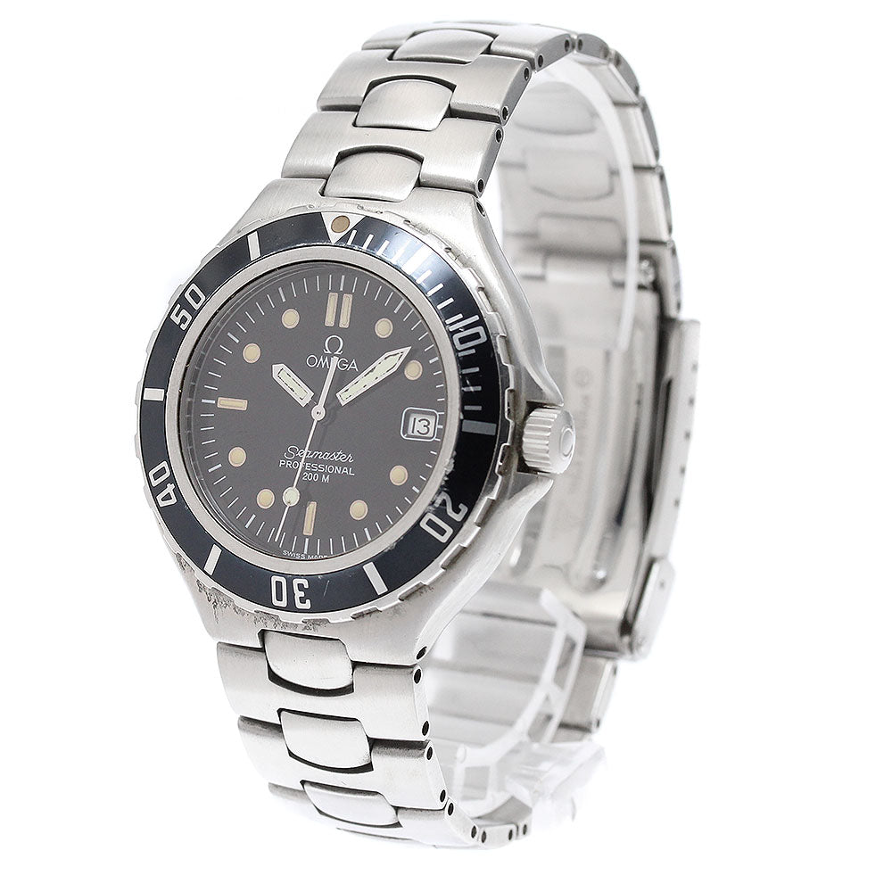 OMEGA Seamaster200m Date black Dial Quartz Men's Watch_945298