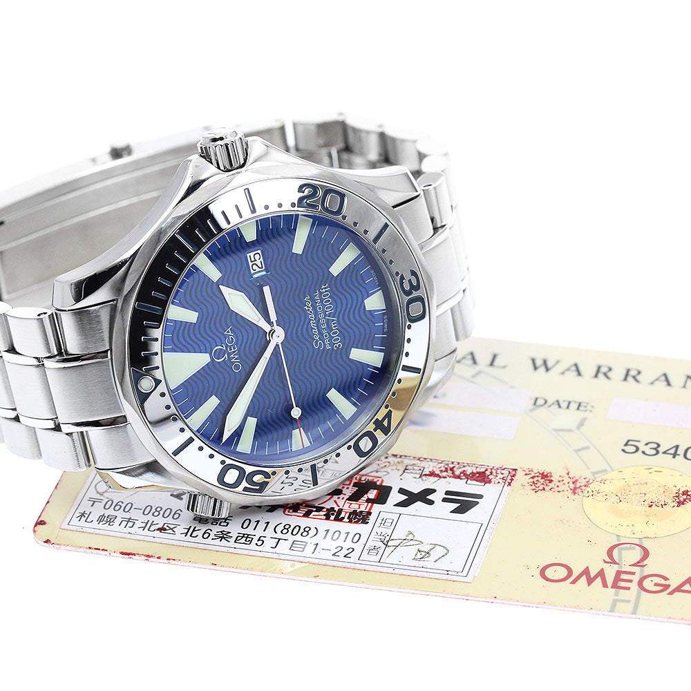 OMEGA Seamaster 300 2265.80 Date blue Dial Quartz Men's Watch_945317