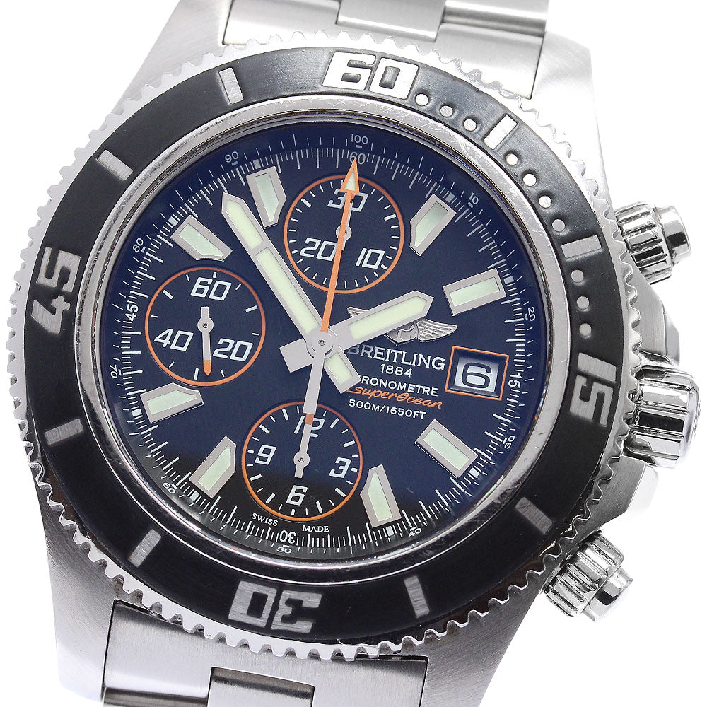 BREITLING Super Ocean A13341 Chronograph Black Dial Automatic Men's Watch_945319