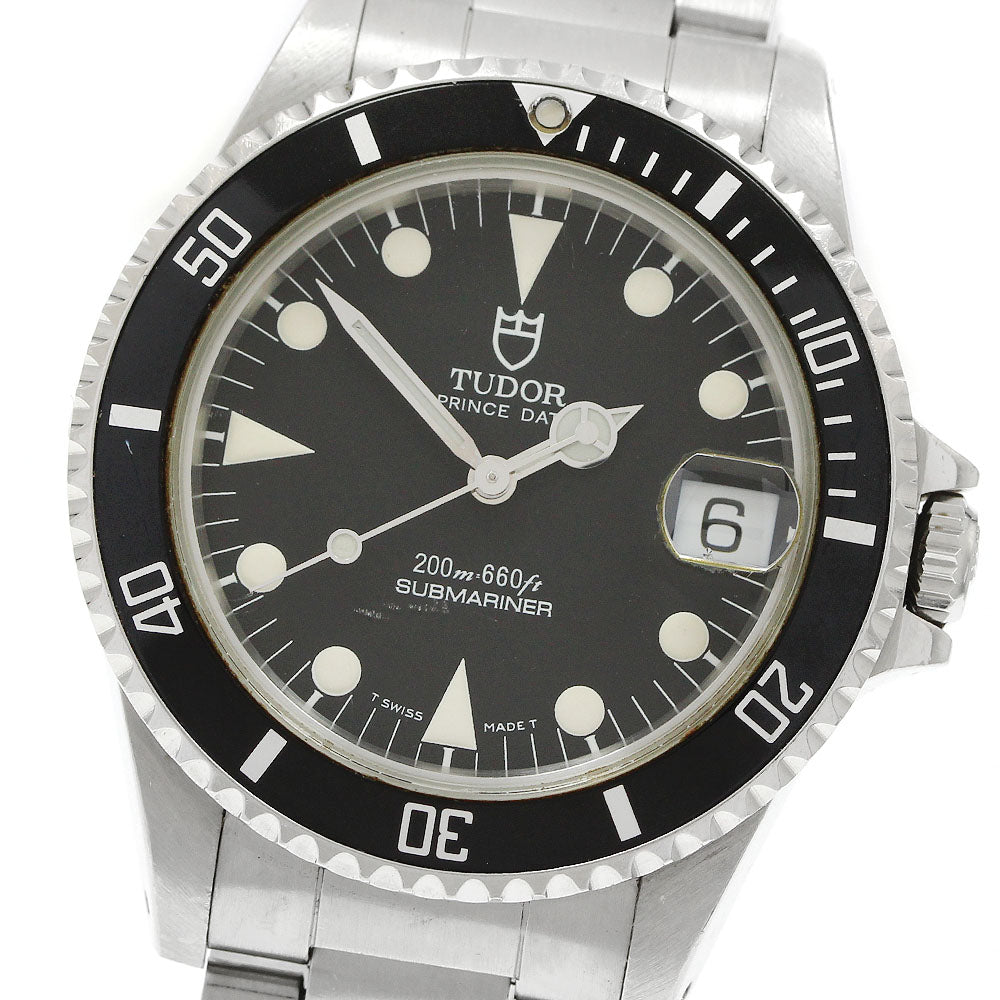 TUDOR Prince Date Submariner 75190 Date black Dial Automatic Boy's Watch_945323