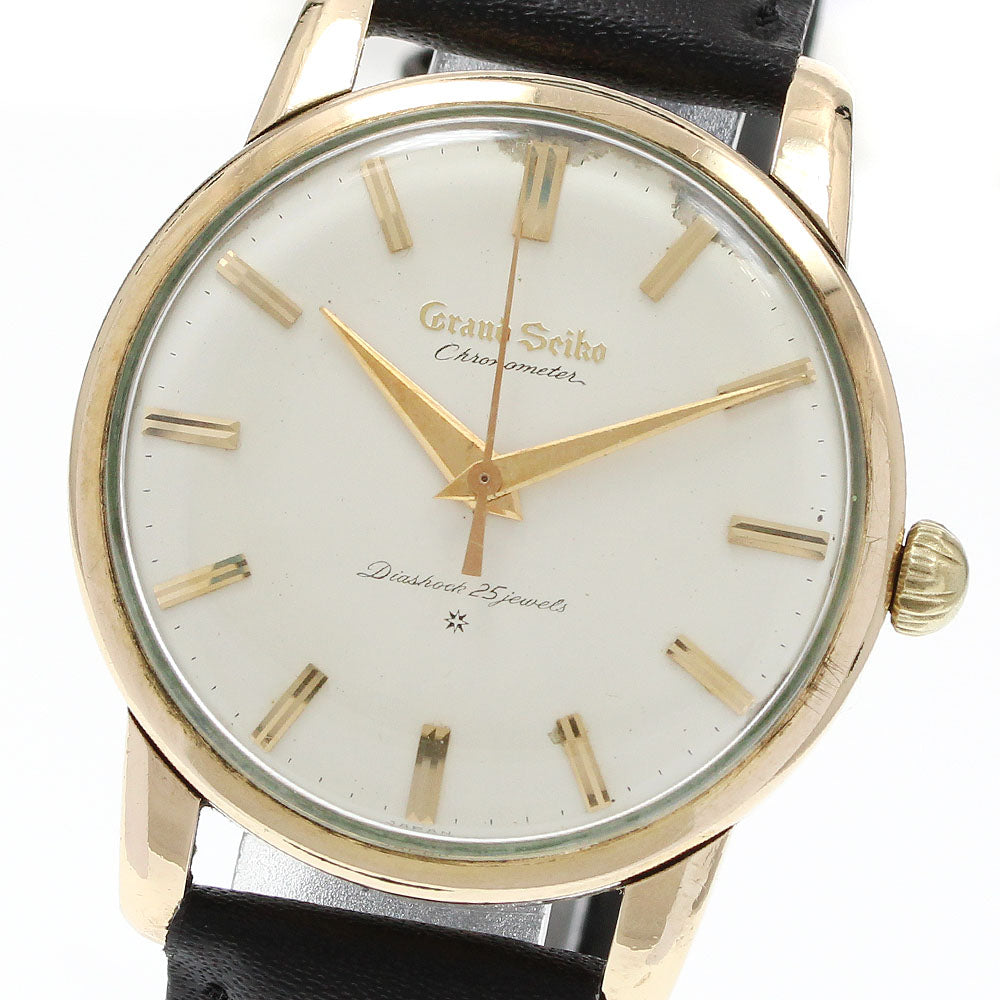 SEIKO GS Grand Seiko First Model J14070 cal.3180 K14GF Silver Dial Hand Winding Men's Watch_945345