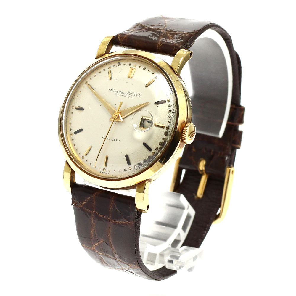 IWC SCHAFFHAUSEN K18YG Cal.8531 Date Silver Dial Automatic Men's Watch_945358