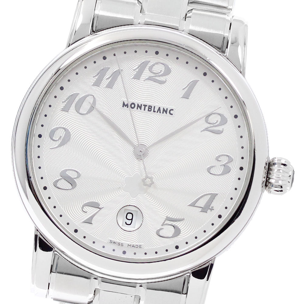 MONTBLANC Meisterstück 7072 Date Silver Dial Quartz Men's Watch_945372