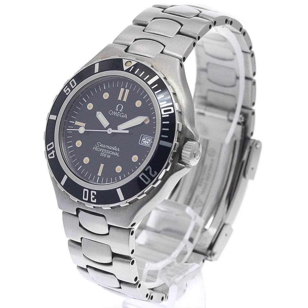 OMEGA Seamaster200m Date black Dial Quartz Men's Watch_945384