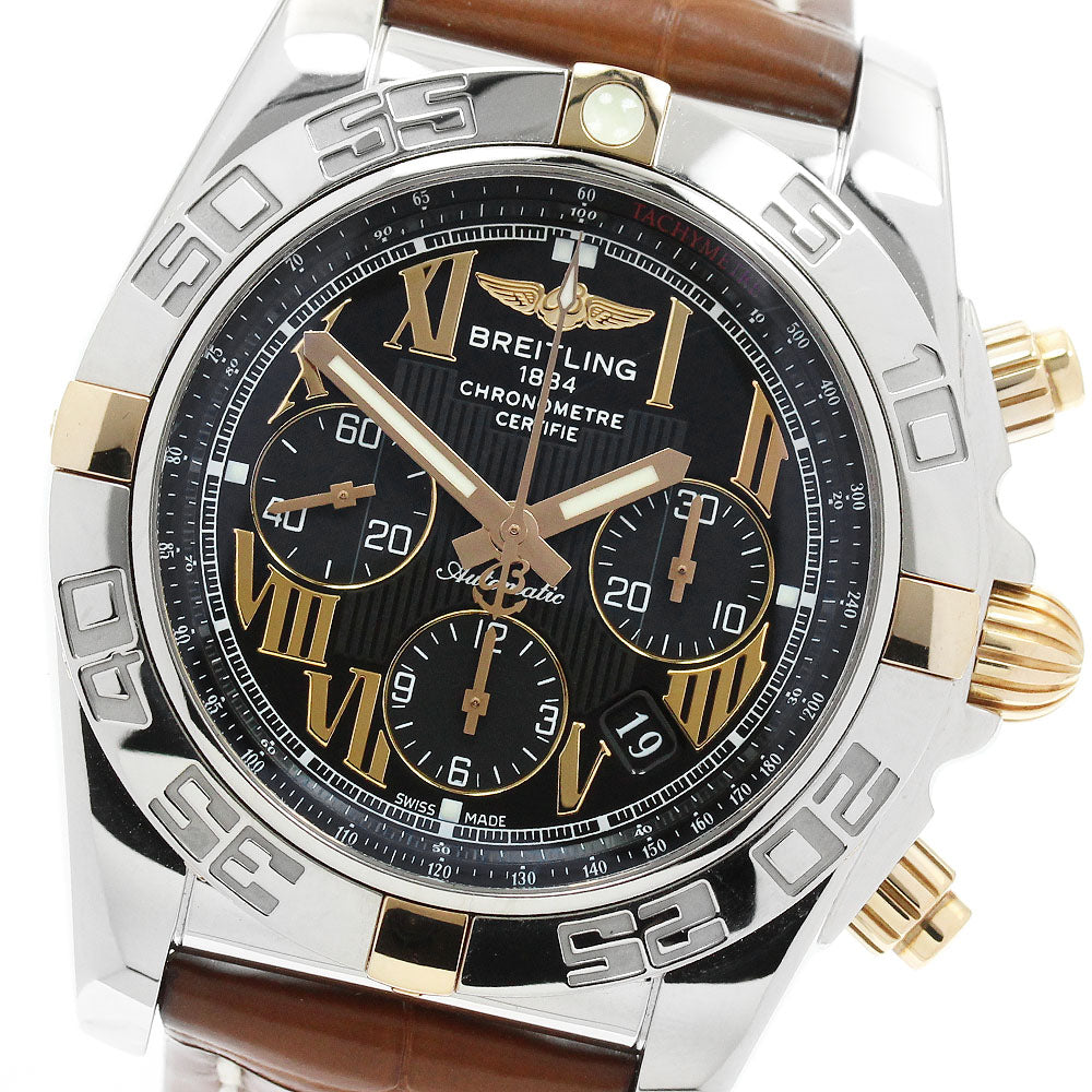 BREITLING Chronomat44 Bikoro IB0110 Chronograph black Dial Automatic Men's Watch_945385
