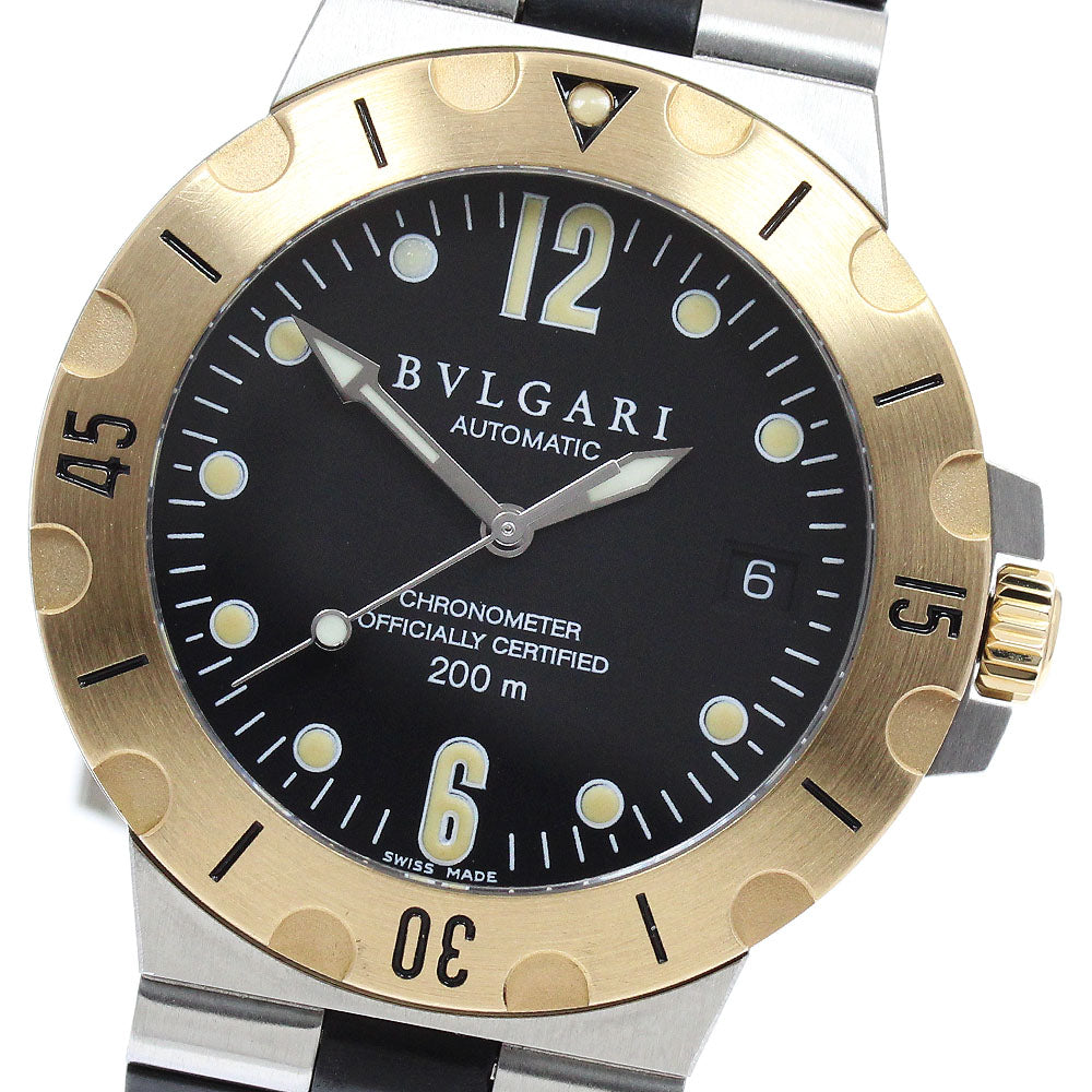 BVLGARI Diagono Scuba SD38SG Date black Dial Automatic Men's Watch_945391