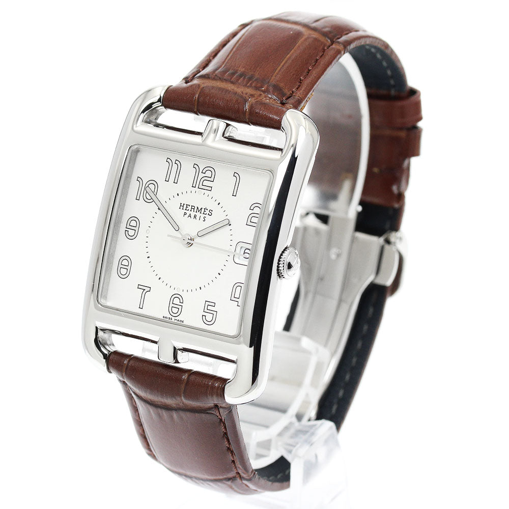 HERMES Cape Cod CC1.810 Date Silver Dial Quartz Men's Watch_945410
