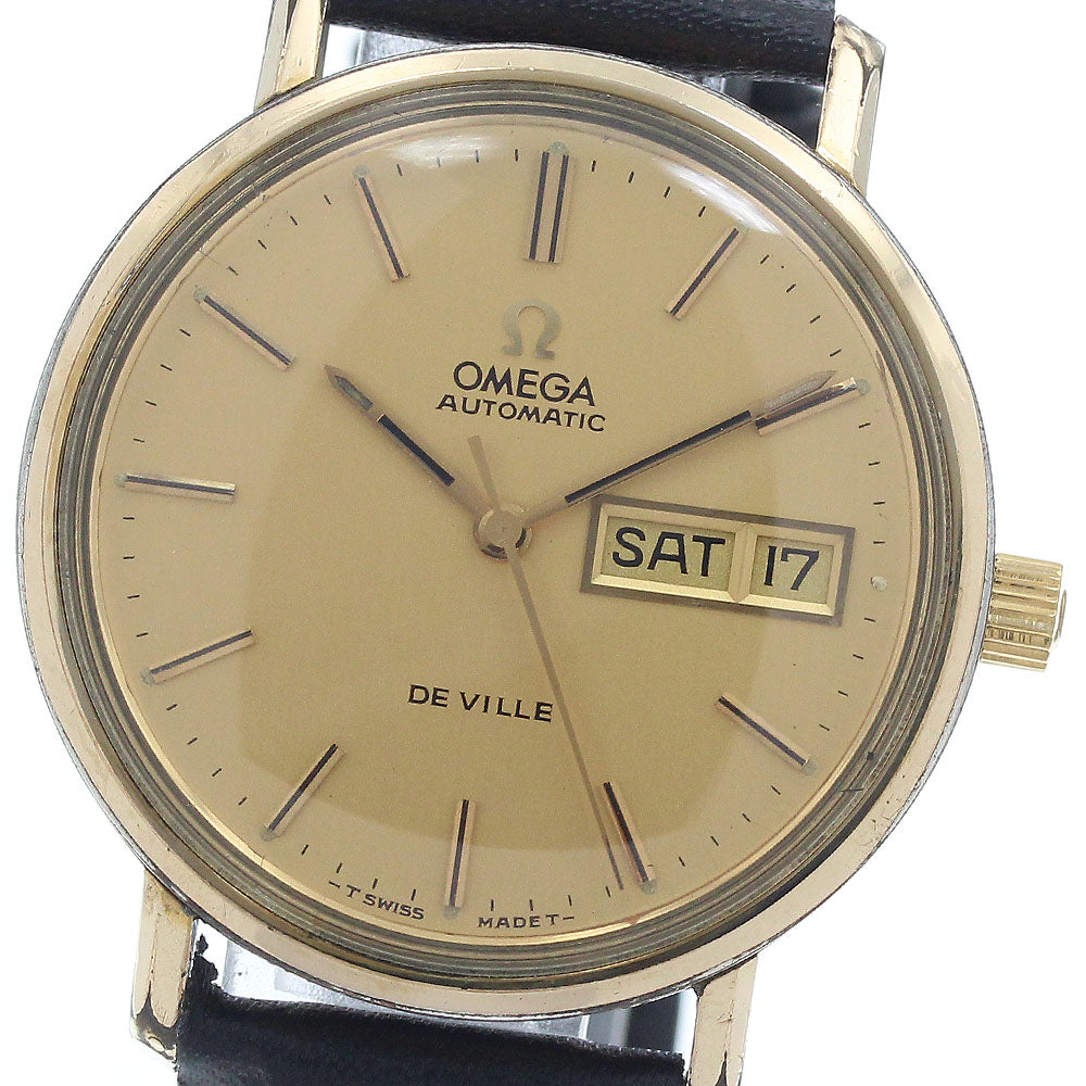 OMEGA De Ville 166.0162 cal.1022 Day Date Gold Dial Automatic Men's Watch_945445