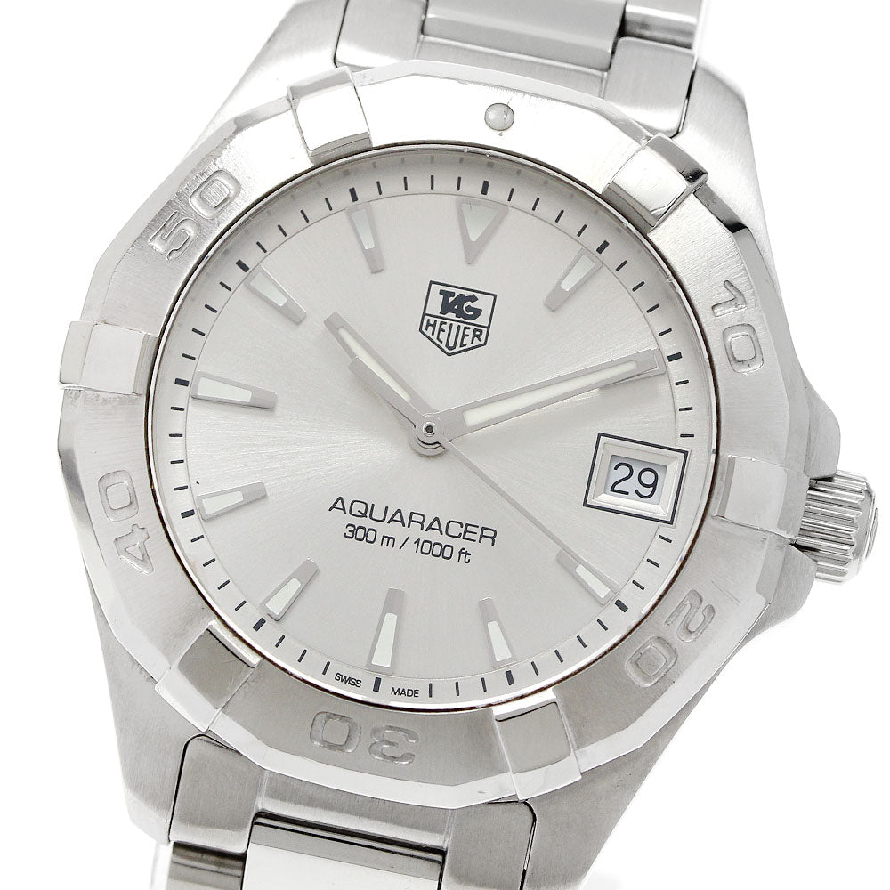 TAG HEUER Aquaracer WAY1311 Date Silver Dial Quartz Ladies Watch_945474