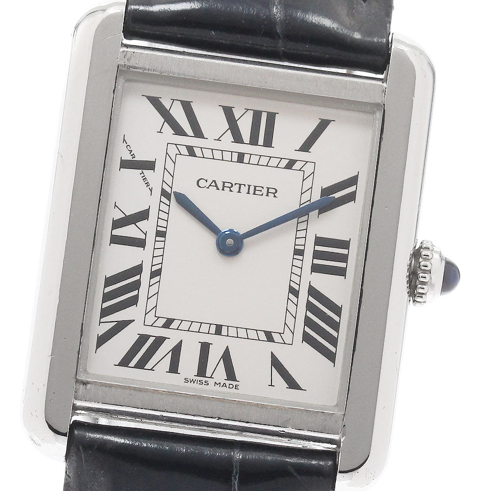 CARTIER Tank solo SM W5200005 Silver Dial Quartz Ladies Watch_945476