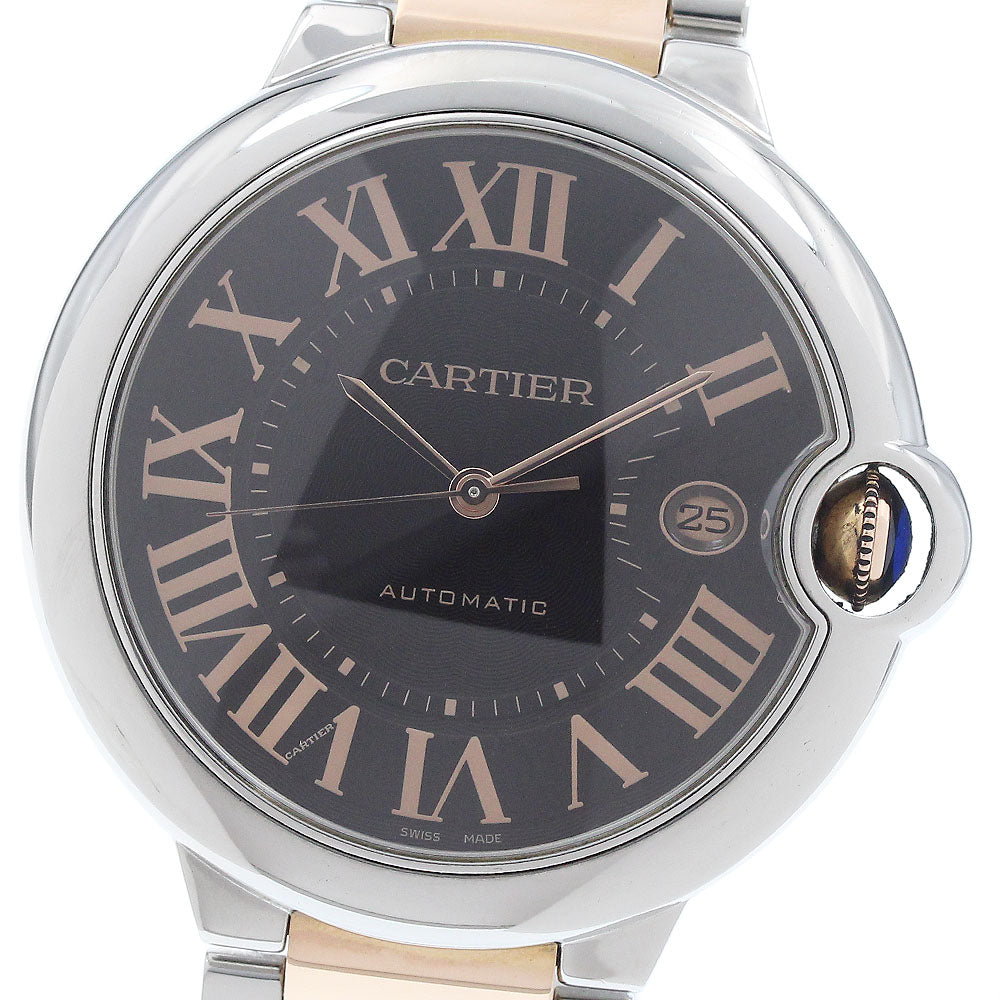 CARTIER Baron Blue LM W6920032 Date Brown Dial Automatic Men's Watch_945478