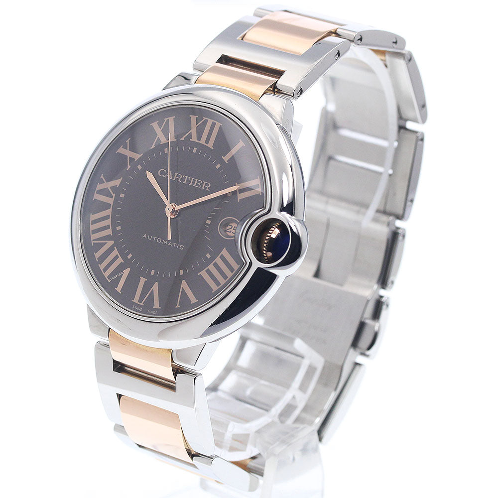 CARTIER Baron Blue LM W6920032 Date Brown Dial Automatic Men's Watch_945478