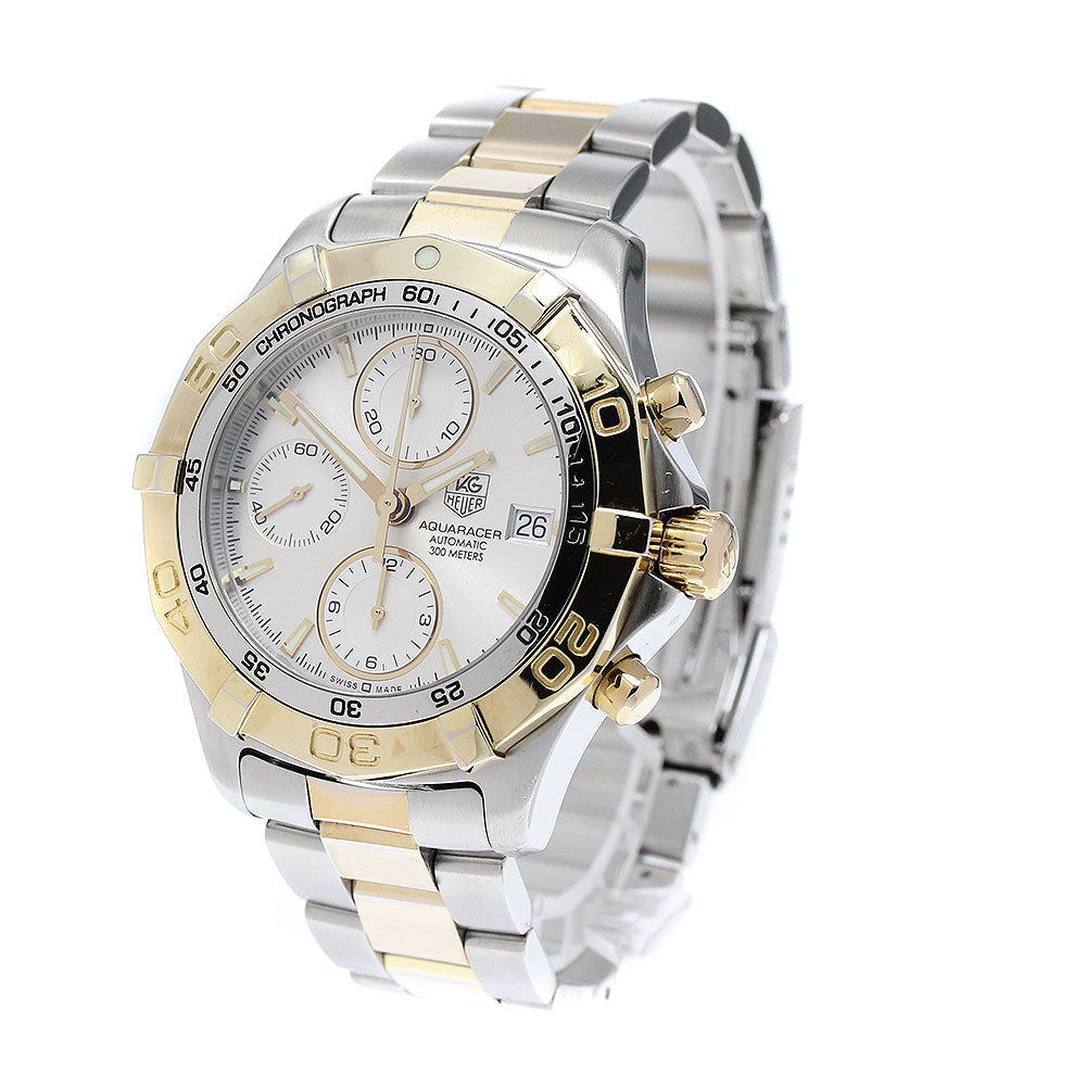 TAG HEUER Aqua racer CAF2120 Date Chronograph Silver Dial Automatic Men's_945489