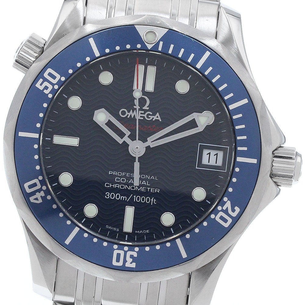OMEGA Seamaster300 2222.80 Date Co-Axial Navy Dial Automatic Boy's Watch_945496