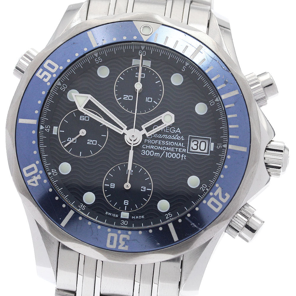 OMEGA Seamaster300 2599.80 Date Chronograph Navy Dial Automatic Men's _945533