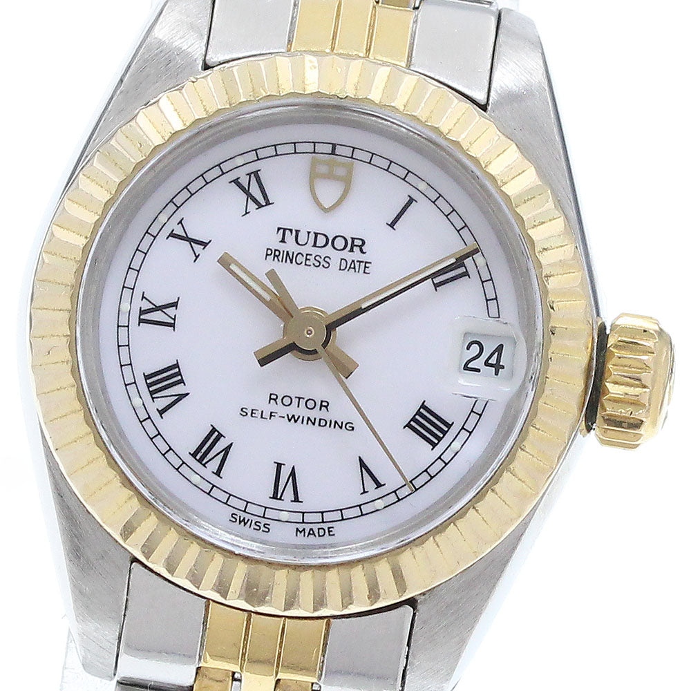 TUDOR Princess date 92313 YG bezel white Dial Automatic Ladies Watch_945576