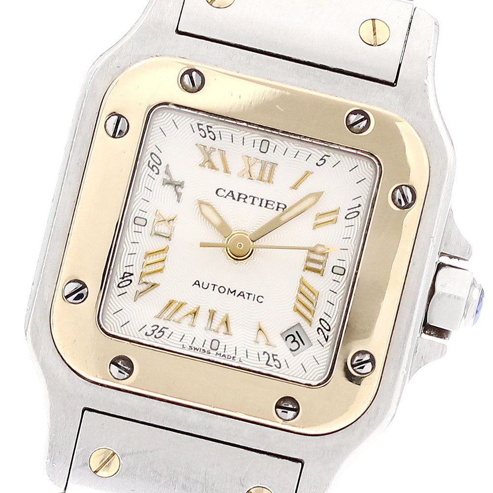 CARTIER Santos Galbee SM W20045C4 Date Silver Dial Automatic Ladies Watch_945578