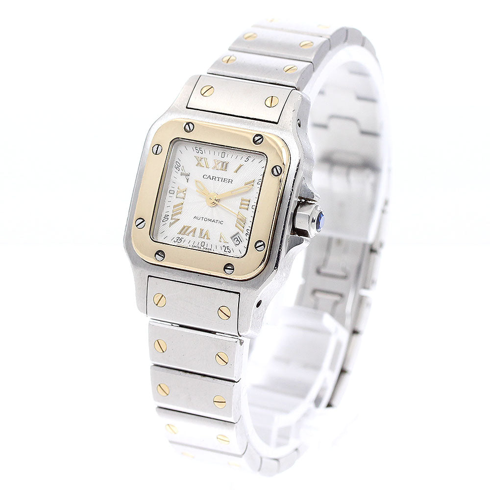 CARTIER Santos Galbee SM W20045C4 Date Silver Dial Automatic Ladies Watch_945578