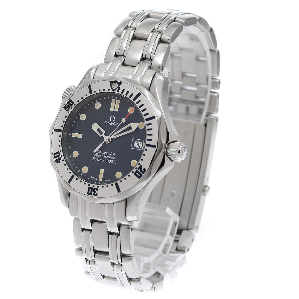 OMEGA Seamaster300 2562.80 Date Navy Dial Quartz Boy's Watch_945585