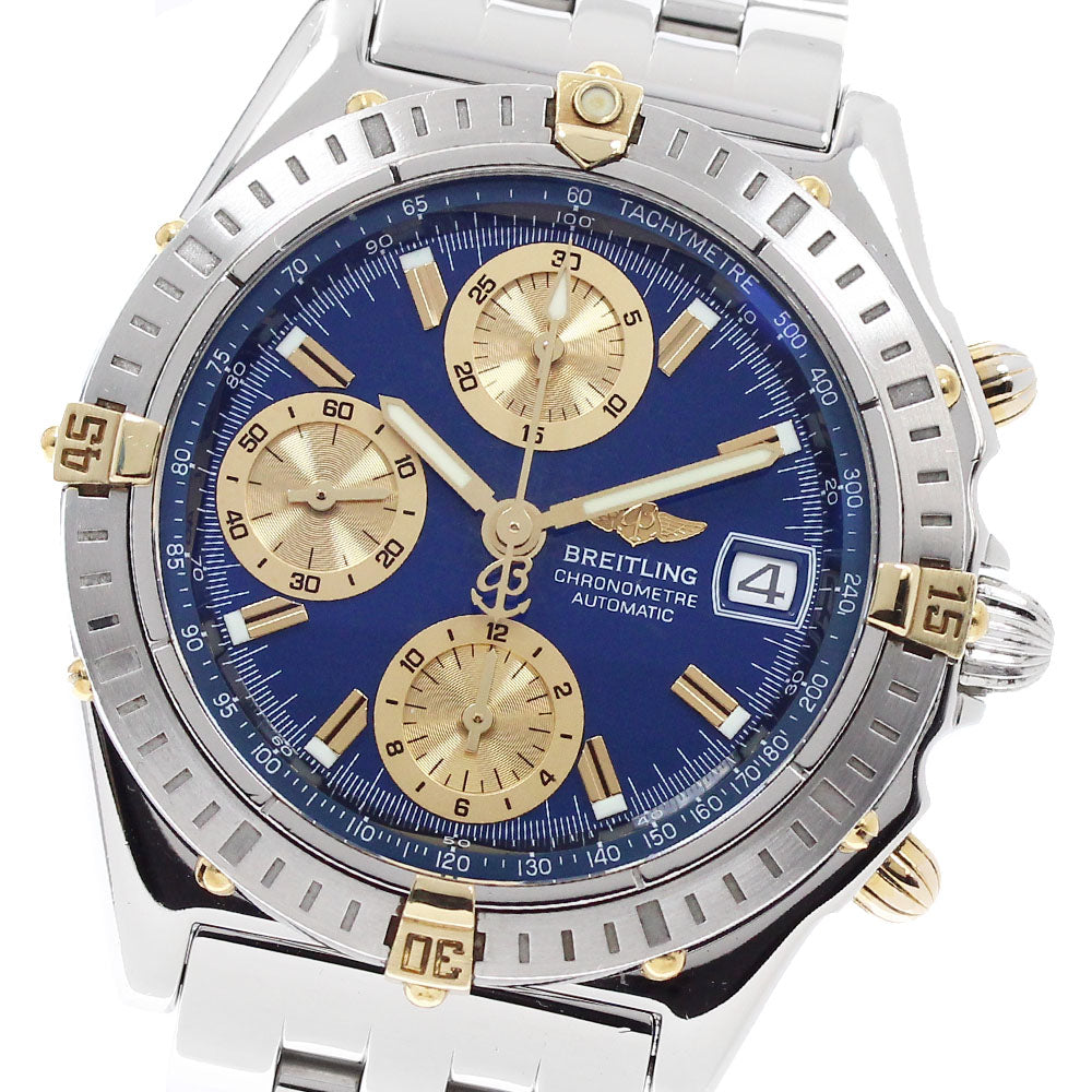 BREITLING Chronomat Bikoro B13352 Navy / Gold Dial Automatic Men's Watch_945628